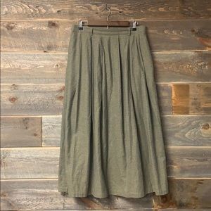 Vtg Orvis Houndstooth Midi Skirt XL